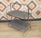 Folding Dinette Bar Cart in Gray & Chrome, 1960s 1