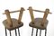 Brutalist Wrought Iron & Oak Bar Stools, 1970s, Set of 2 3