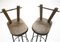 Brutalist Wrought Iron & Oak Bar Stools, 1970s, Set of 2, Image 8