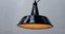 Italian Industrial Pendant in Black Enamelled Iron, 1950s 2