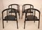 Minimalist Black Dining Chairs in Ash, 1980s, Set of 4, Image 1