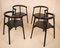 Minimalist Black Dining Chairs in Ash, 1980s, Set of 4, Image 3