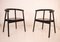 Minimalistische Schwarze Esszimmerstühle aus Eschenholz, 1980er, 4er Set 6
