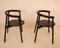 Minimalist Black Dining Chairs in Ash, 1980s, Set of 4 11