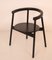 Minimalist Black Dining Chairs in Ash, 1980s, Set of 4 5