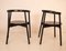 Minimalist Black Dining Chairs in Ash, 1980s, Set of 4 10