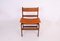 Spanish Rationalist Style Chair in Wood and Leather, Image 2