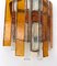 Italienische Wandleuchten aus gehämmertem Glas & vergoldetem Schmiedeeisen von Longobard, 1970er, 2er Set 5
