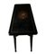 Ebonised Lacquered Side Table with Colourful Marquetry Design 2