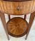 French Round Side Table in Walnut and Marquetry, 1940s, Image 9