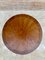 French Round Side Table in Walnut and Marquetry, 1940s 5