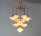 Mid-Century Modern Chandelier with 10 Milk Glass Shades, 1960s, Image 6