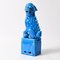 Blau glasierte chinesische Vintage Foo Hund Figur, 1970er 11