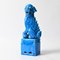 Blau glasierte chinesische Vintage Foo Hund Figur, 1970er 2
