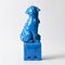 Blau glasierte chinesische Vintage Foo Hund Figur, 1970er 9