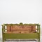 Hungarian Khaki Green Settle Bench, 1920s 4