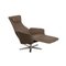 Ciao Armchair in Gray Leather with Recline Function from FSM 3