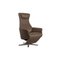 Ciao Armchair in Gray Leather with Recline Function from FSM 1
