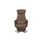 Ciao Armchair in Gray Leather with Recline Function from FSM 7