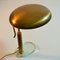 Lampe de Bureau Moderne en Laiton sur Pied en Verre, Italie, 1950s 6