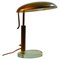 Modern Italian Desk Lamp in Brass on Glass Stand, 1950s 2
