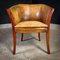 Vintage Antique Style Sheep's Leather Cocktail Armchair, Image 1