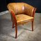 Vintage Antique Style Sheep's Leather Cocktail Armchair 2