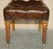 Antique Regency Leather Pollard Oak Chesterfield Dining Chairs, 1820, Set of 6, Image 6