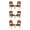 Antique Regency Leather Pollard Oak Chesterfield Dining Chairs, 1820, Set of 6 1