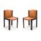 Chairs 300 Wood & Sørensen Leather by Joe Colombo, Set of 2 2