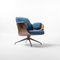 Walnut & Blue Upholstery Low Lounger Armchair by Jaime Hayon for BD Barcelona, Image 5