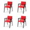 Chaises Luisa en Bois et Tissu par Franco Albini pour Cassina, Set de 4 2