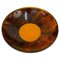 Mid-Century Round Italian Tortoiseshell Acrylic Centerpiece in the Style of Christian Dior, 1970s 3