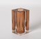 Italienische Mid-Century Amber Inclusion Rhombus Harz Vase, 1970er 8
