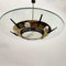 Mid-Century Italian Chandelier in Brass and Glass from Stilnovo, 1950s 7