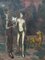 Pierre Monteret, Paar mit Hund, 1950, Öl auf Leinwand 1