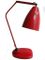 Lámpara de mesa industrial roja, Imagen 1