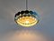 Bright Petrol and White Metal Pendant Lamp by Doria Leuchten, Germany 1960s 7