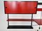 Red and Black Metal Wall Unit by Tjerk Rijenga for Pilastro, the Netherlands, 1960s 5