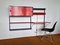 Red and Black Metal Wall Unit by Tjerk Rijenga for Pilastro, the Netherlands, 1960s 3