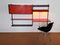 Red and Black Metal Wall Unit by Tjerk Rijenga for Pilastro, the Netherlands, 1960s 8