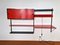 Red and Black Metal Wall Unit by Tjerk Rijenga for Pilastro, the Netherlands, 1960s, Image 1