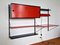 Red and Black Metal Wall Unit by Tjerk Rijenga for Pilastro, the Netherlands, 1960s 10