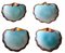 Shell-Shaped Ceramic Ashtrays from Rometti Ceramiche, Umbria, Italy, 1936, Set of 4 1