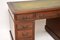 Antique Victorian Leather Top Pedestal Desk, 1880s 7