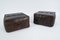 Set of Mid-Century Modern Leather Handmade Neck Poufs, 1960s 2