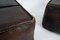 Set of Mid-Century Modern Leather Handmade Neck Poufs, 1960s 12