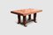 French Art Deco Extendable Oak Dining Table in the Style of Gaston Poisson, 1930s, Image 4