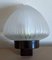 German Art Deco Wall Lamp with Brown Bakelite Mounting & Relief Glass Shade, 1920s 1