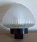 German Art Deco Wall Lamp with Brown Bakelite Mounting & Relief Glass Shade, 1920s, Image 1